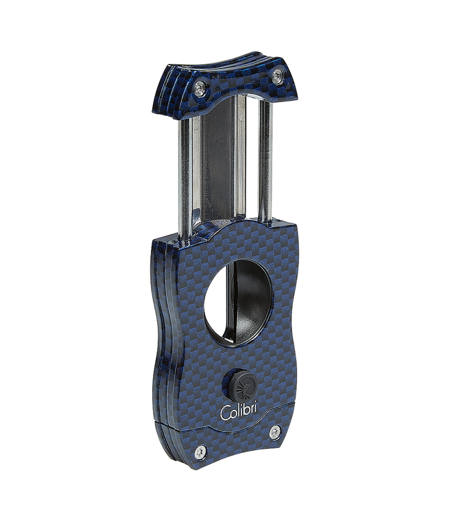 Sigarenknipper Colibri V-Cut blauw carbon