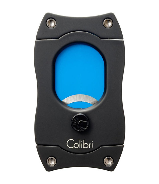 Sigarenknipper Colibri S-Cut zwart - blauwe messen