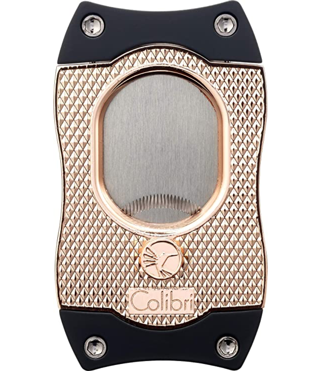 Sigarenknipper Colibri Monza S-Cut zwart - rosé goud