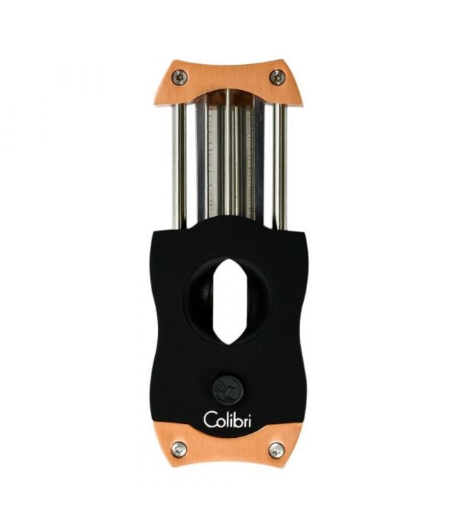 Sigarenknipper Colibri V-Cut zwart - rosé goud