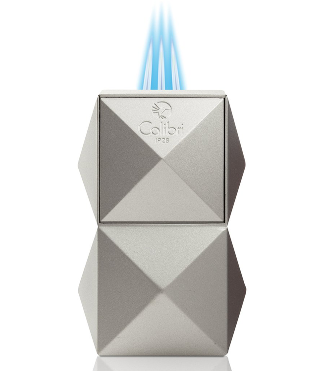 Sigarenaansteker Colibri Quasar tafelaansteker zilver