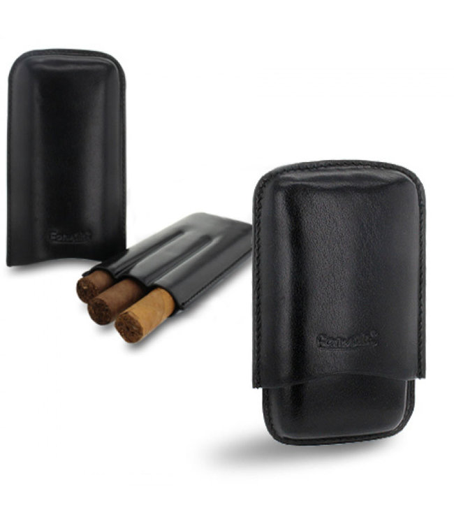 Sigarenkoker Lucas zwart leer Robusto