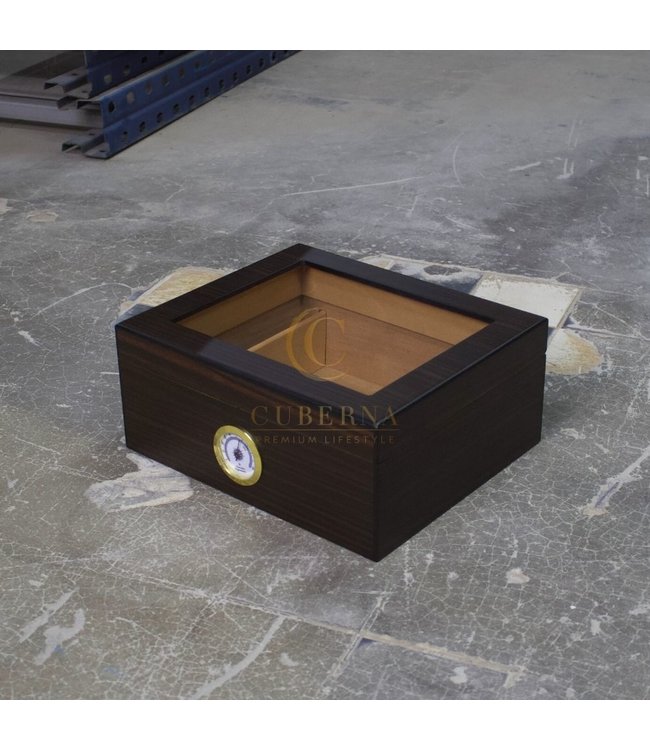 Humidor Bedford met glazen venster bruin