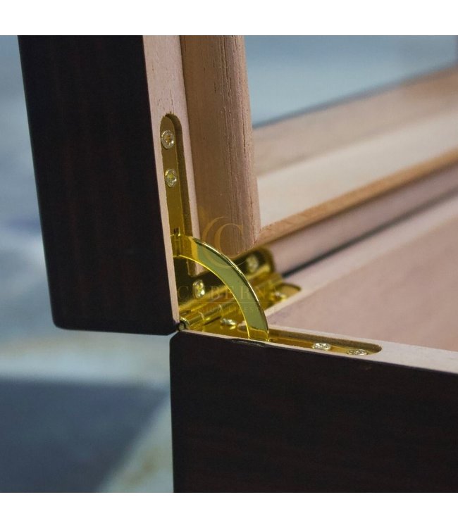 Humidor Bedford met glazen venster bruin