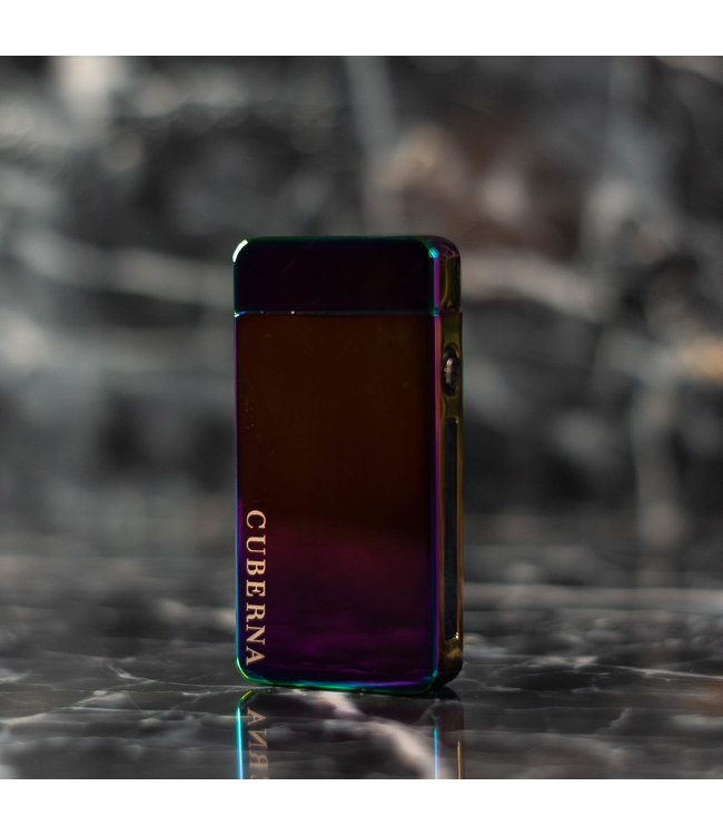 Cuberna Elektrische Plasma USB aansteker met batterij indicator Rainbow - Wind en Storm bestendig - Geschikt voor Kaarsen, Vuurwerk, Sigaretten en BBQ