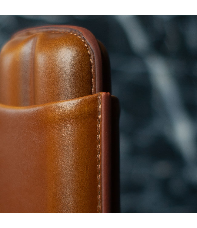 Runder lederen  sigarenkoker Tortuna bruin