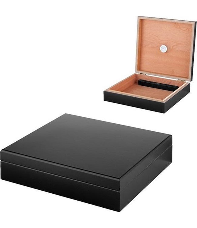 Humidor Basic Zwart met Hygrometer en Humdifier