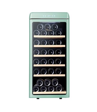 Vinata Wijnklimaatkast Retro Groen met glazen deur - 42 Flessen