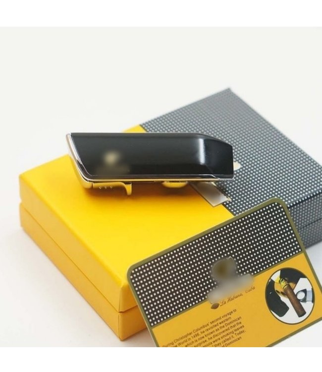 Sigarenaansteker Cohiba incl. boor in zwart met luxe geschenkdoos - Jet flame aansteker voor sigaren