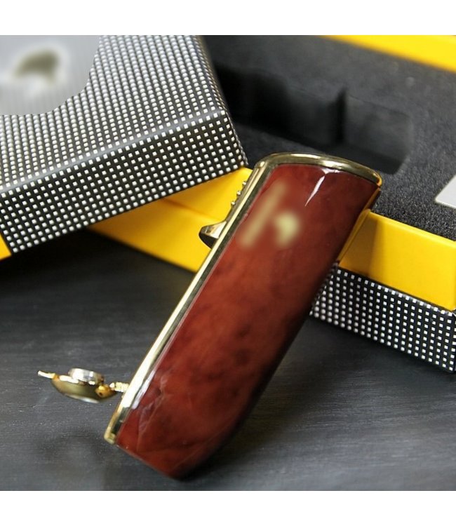 Sigarenaansteker Cohiba incl. boor in rood met luxe geschenkdoos - Jet flame aansteker voor sigaren