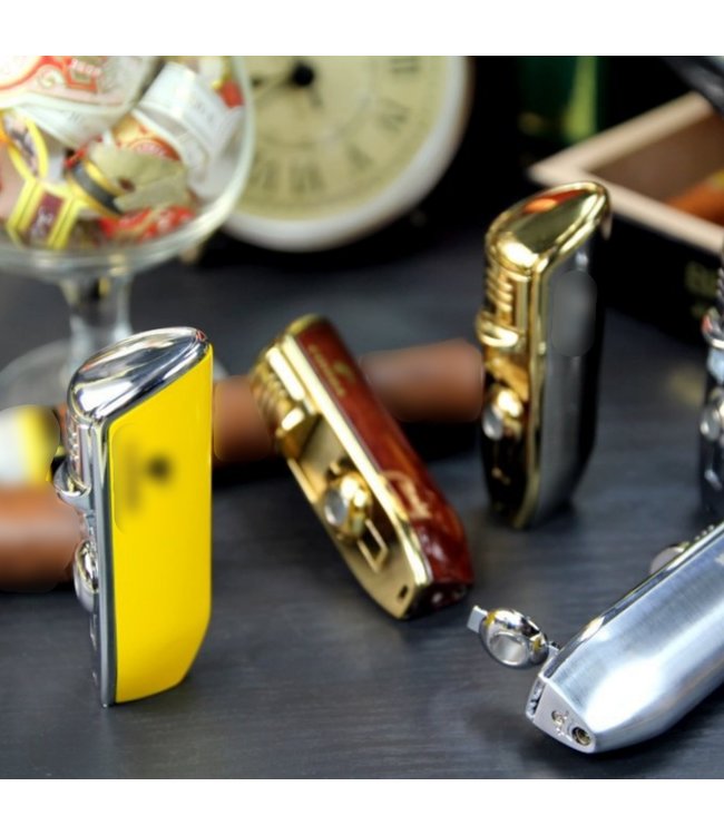 Sigarenaansteker Cohiba incl. boor in rood met luxe geschenkdoos - Jet flame aansteker voor sigaren