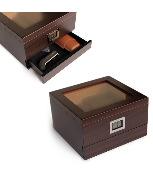 Humidor Modena - Met lade en digitale hygrometer - Sigarendoos voor 50 sigaren