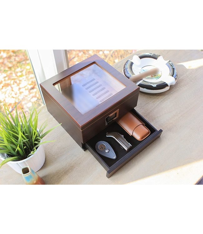 Humidor Modena - Met lade en digitale hygrometer - Sigarendoos voor 50 sigaren