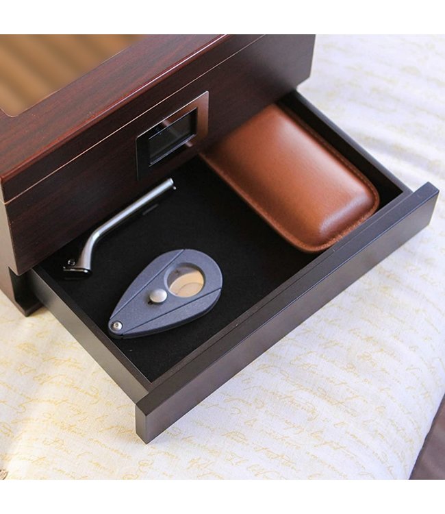 Humidor Modena - Met lade en digitale hygrometer - Sigarendoos voor 50 sigaren