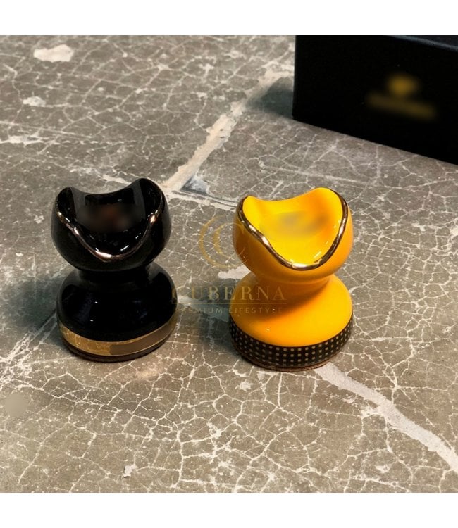 Cohiba sigaarhouder set (2 stuks) zwart/geel