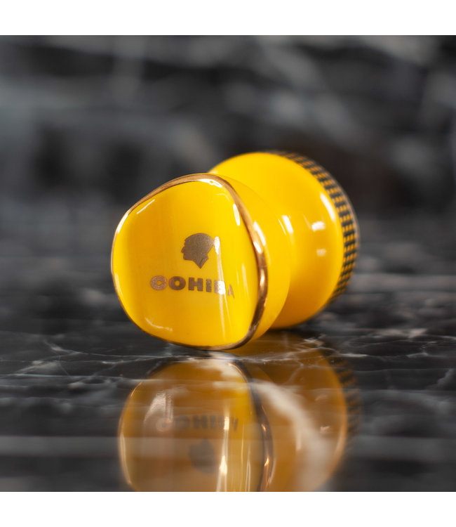 Cohiba sigaarhouder set (2 stuks) in geel