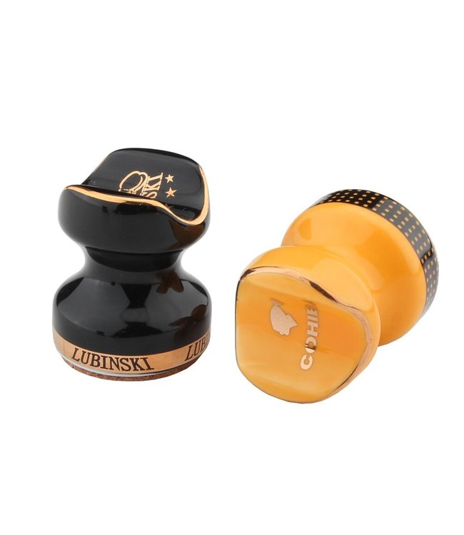 Cohiba sigaarhouder set (2 stuks) zwart/geel