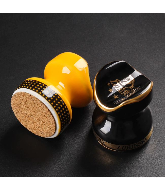 Cohiba sigaarhouder set (2 stuks) zwart/geel