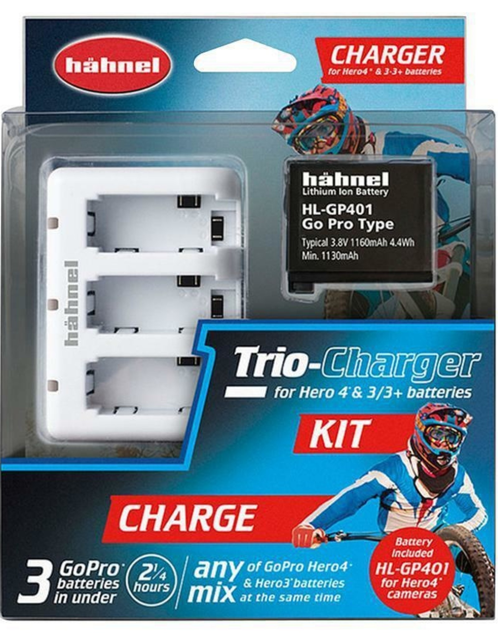 Hahnel Hahnel Trio Charger - Hero 3/3+/4