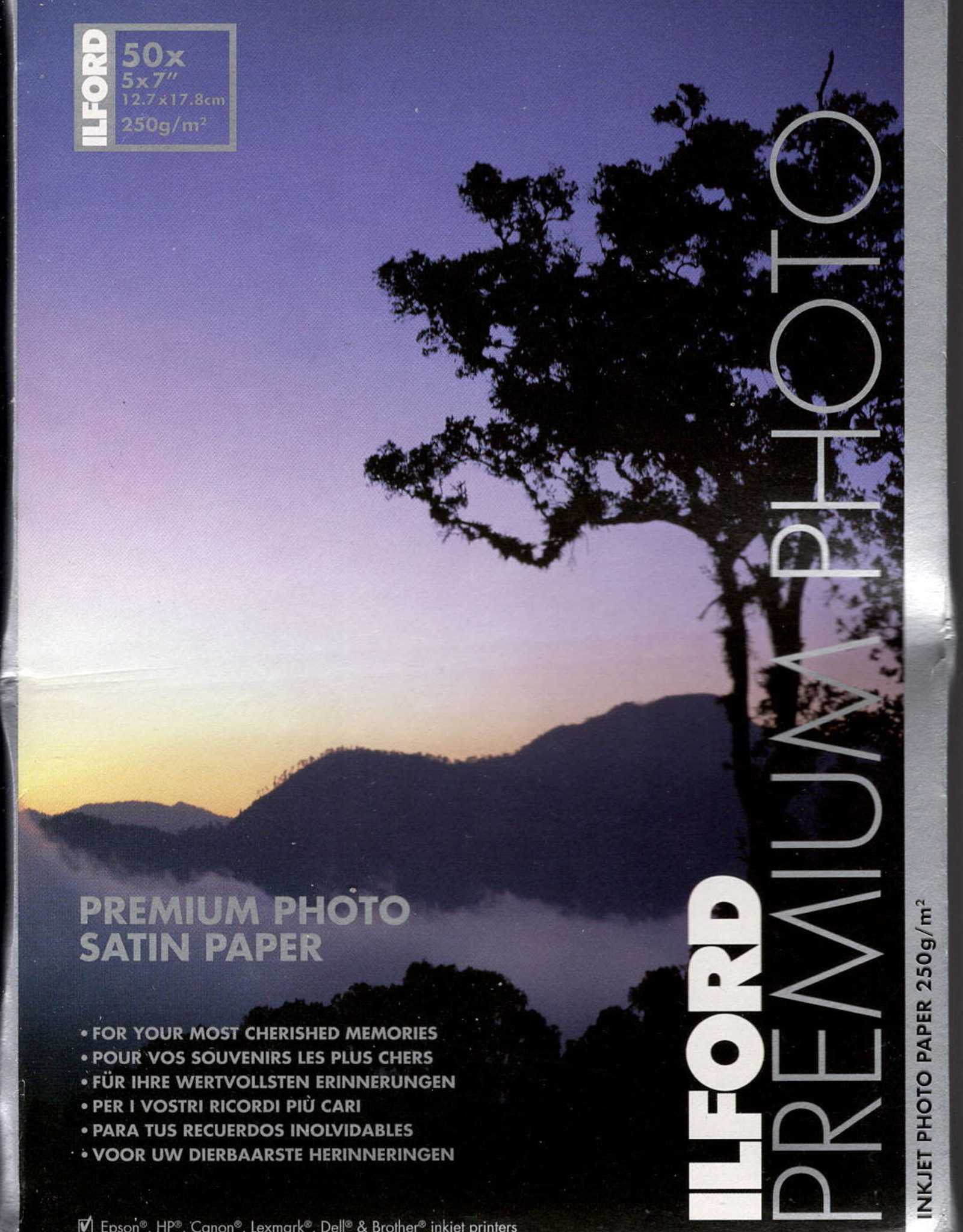 Ilford Ilford Premium Photo Paper, Satin, 5x7in, 50 sheets