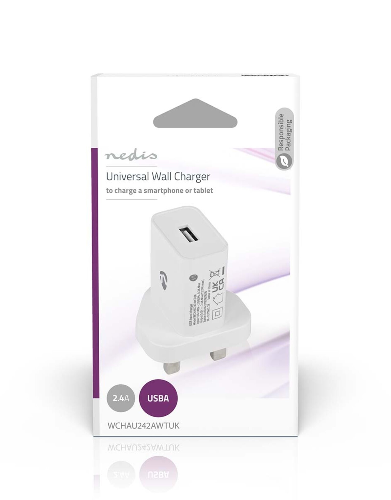 Nedis Nedis USB-A 12w 2.4a Wall Charger