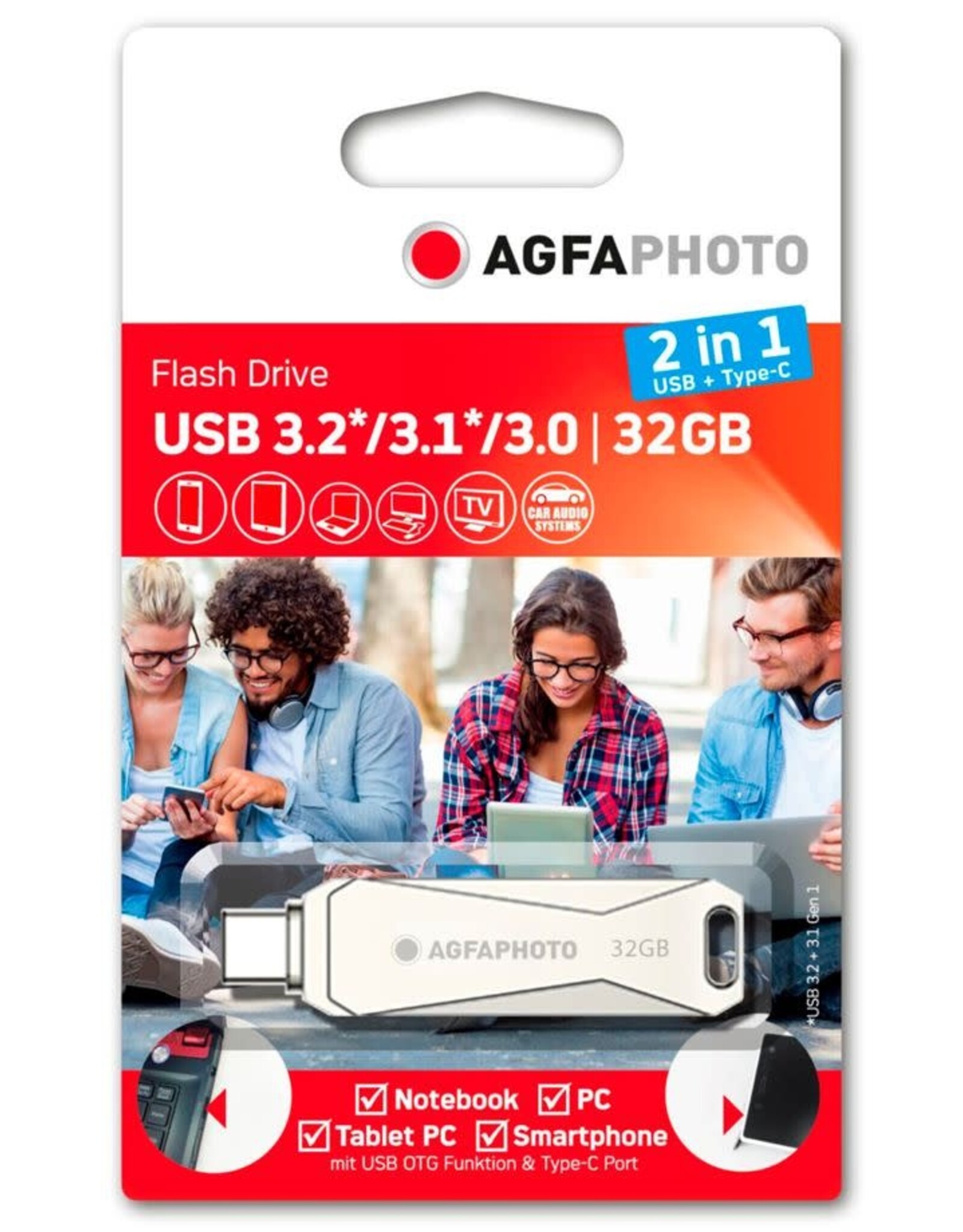 Agfa Agfa USB 3.2  USC-C 2-in-1 USB Memory