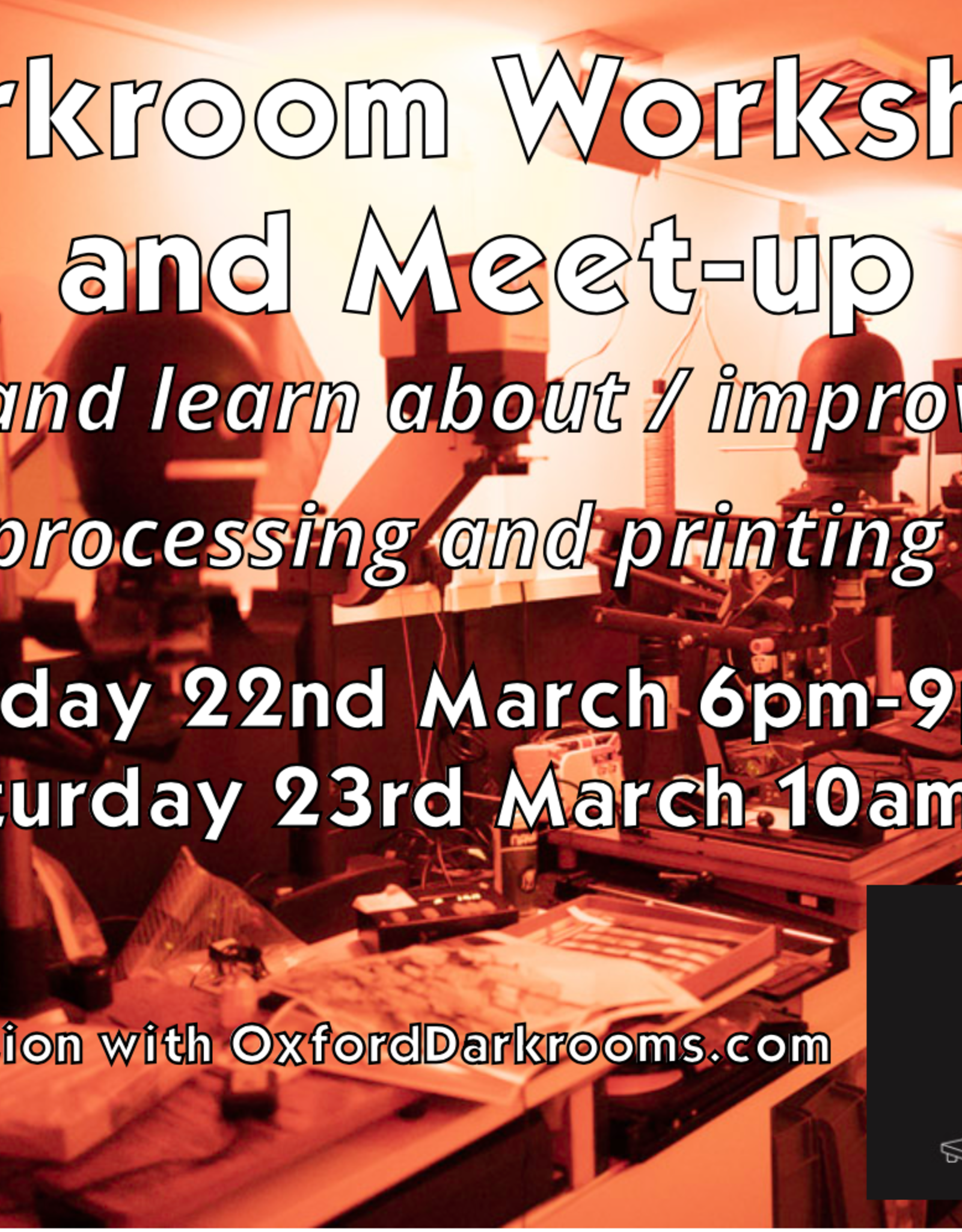 imagex Darkroom Workshop Event 22nd-23rd March