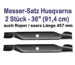 Rasenmähermesser für Husqvarna 5 Stern 92cm Satz 2 Stück a. AYP Elektrolux Roper