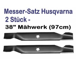 Rasenmähermesser für Husqvarna 5 Stern 97cm Satz 2 Stück a. AYP Elektrolux Roper