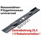 Rasenmähermesser 48cm Rasenmäher Flügelmesser universal mit Mittelzentrierung - Adapterscheiben