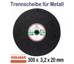 Trennscheibe für Stahl 300 x 20mm 1 Stück für Motortrennschleifer Trennschleifer und Motorflex