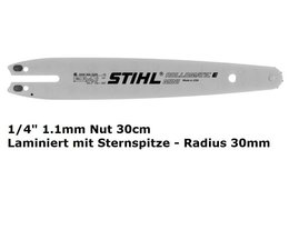 Carving Baumpflege Schwert 30cm STIHL 3cm Spitze 1,1 Nut Umlenkstern Kettensägen mit 8mm Schienen-Bolzen Holzschnitzen / Baumpflege