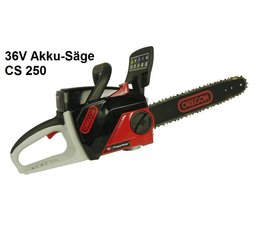 Kettensäge mit Akku 36 V 2.4 AH  OREGON CS 250 35cm Schnittlänge Selbstschärfeinrichtung