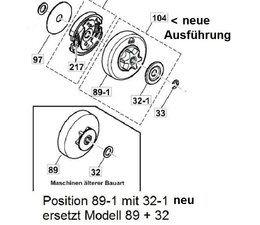 Kettenrad 3/8" Dolmar PS 32 , PS 35 , PS 3400 , PS 3410 C,TCL,TH neue Ausführung siehe Bild