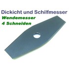 Freischneidermesser 2-Zahn 250 / 25.4 mm Wendemesser für Schilf u. Dickicht