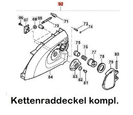 Kettenraddeckel Dolmar 3/8" ES 33A ES 38A ES 42A el. Kettensäge