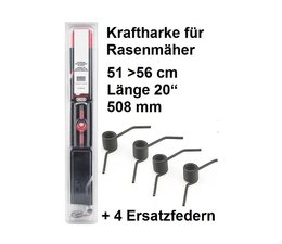 Vertikutiermesser Kraftharke 20" für 51 > 56cm Schnittbr. + 4 Ersatzfedern auch MTD Rasenmäher