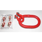 Aufhängeglied  Forstkette  135 x 75 x 18mm Öse mit Unilock Glied für 10mm Ketten Güte G8 rot