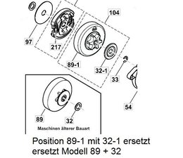 Kettenrad Makita CS3410 EA3500  3501 S 3/8"H Teilung 6 Zahn