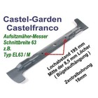 Rasenmähermesser 62cm Mulchkombi Flügelmesser Castel Garden Castelfranko GGP EL63