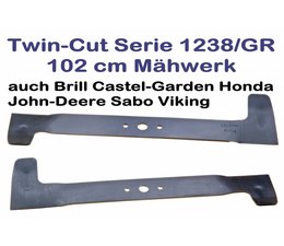 Rasenmähermesser Castel-Garden TC102 Twin-Cut 1238/GR 102 cm Satz a Dolmar Stiga