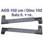 Rasenmähermesser Satz AGS 102 cm Dino Messersatz 1 x links 1 x rechts Rasenmäher