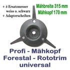 Freischneider Mähkopf Messerkopf Rototrim Profi 3 bewegliche Messer + 3 Ersatz-Messer Motorsense