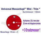 Freischneider Mähkopf Messerkopf Roto Mini Trim 3 bewegl. Messer 55mm 130 mm Kopf  + 3 Ersatzmesser für Motorsense