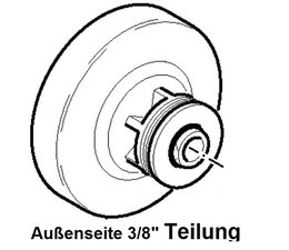 Kettenrad 3/8" Dolmar ES 153 163 173 183 2130 - 2145A Elektro Kettensäge