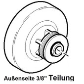 Kettenrad 3/8" Dolmar ES 164 174 2136 2141 TLC Elektro Kettensäge