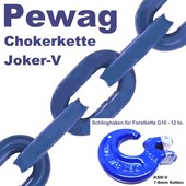 Forstkette 3,0m 4-Kant 8mm Pewag Joker V Schlinghaken KSR-V + Nadel Bruchlast 12t