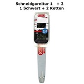 Schneidgarnitur Partner Schwert 38cm 2 Ketten 3/8 Kettensäge 660 710 P7700 Jonsered 625 630