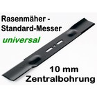 Rasenmähermesser 43 cm universal bei 9,5 o. 10mm Aufnahme Zentrierung