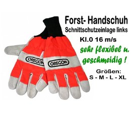 Schnittschutzhandschuh Gr.9 -M- mit Schnittschutz links Forsthandschuh für Kettensäge Kl.1 16m/s